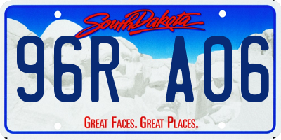 SD license plate 96RA06