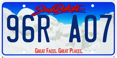 SD license plate 96RA07