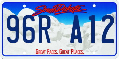 SD license plate 96RA12