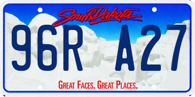SD license plate 96RA27