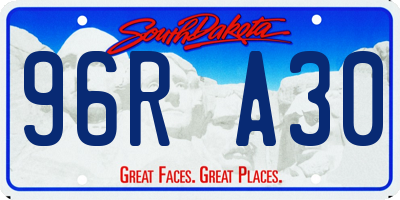 SD license plate 96RA30