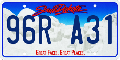 SD license plate 96RA31