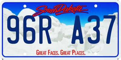 SD license plate 96RA37