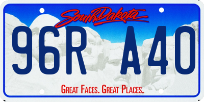 SD license plate 96RA40
