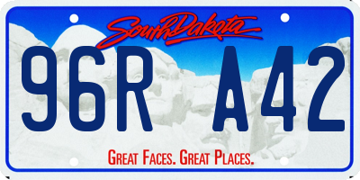 SD license plate 96RA42