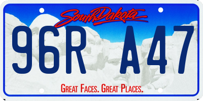 SD license plate 96RA47