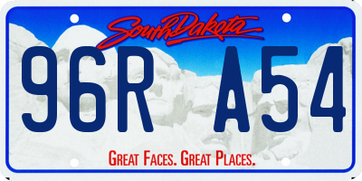 SD license plate 96RA54