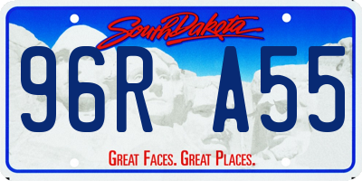 SD license plate 96RA55