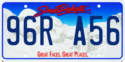 SD license plate 96RA56