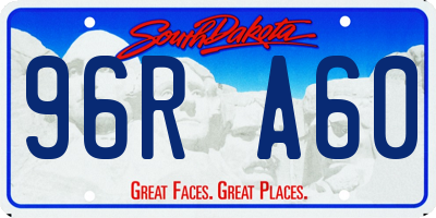 SD license plate 96RA60