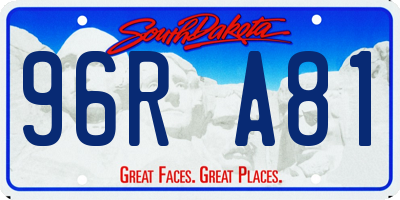 SD license plate 96RA81