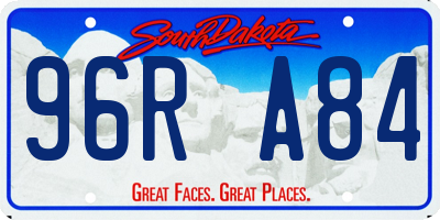 SD license plate 96RA84