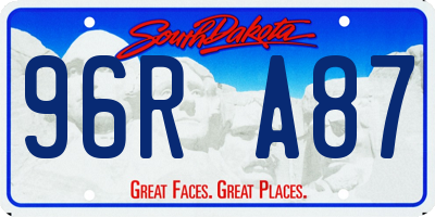 SD license plate 96RA87