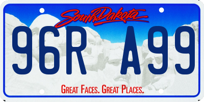 SD license plate 96RA99