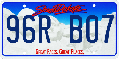 SD license plate 96RB07
