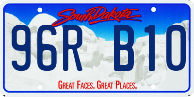 SD license plate 96RB10