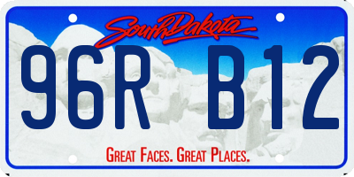 SD license plate 96RB12