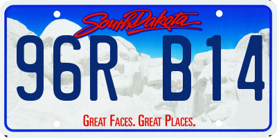 SD license plate 96RB14