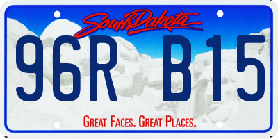 SD license plate 96RB15