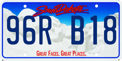 SD license plate 96RB18