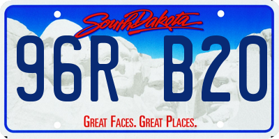 SD license plate 96RB20