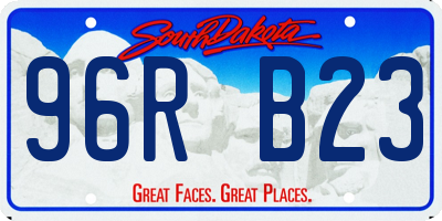 SD license plate 96RB23