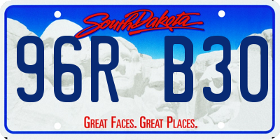 SD license plate 96RB30