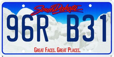 SD license plate 96RB31