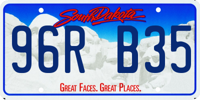SD license plate 96RB35