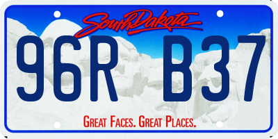 SD license plate 96RB37