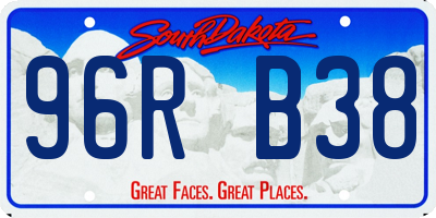 SD license plate 96RB38