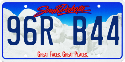 SD license plate 96RB44