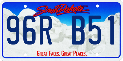 SD license plate 96RB51