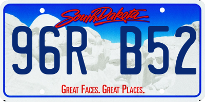 SD license plate 96RB52