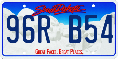 SD license plate 96RB54