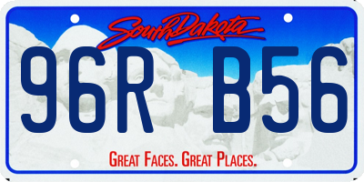 SD license plate 96RB56
