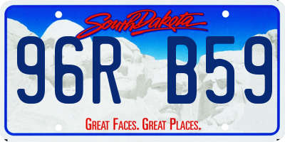 SD license plate 96RB59