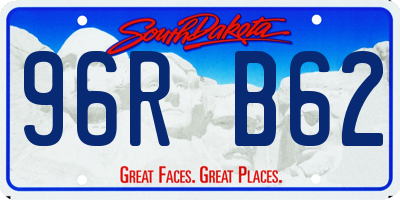 SD license plate 96RB62