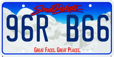 SD license plate 96RB66