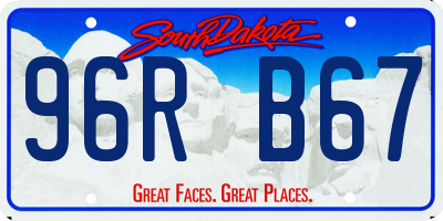 SD license plate 96RB67