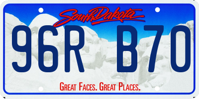 SD license plate 96RB70