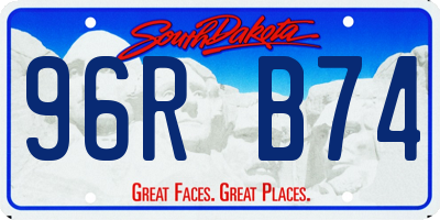 SD license plate 96RB74