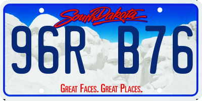SD license plate 96RB76