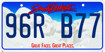 SD license plate 96RB77