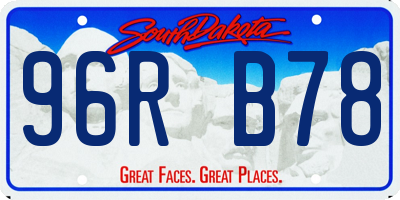 SD license plate 96RB78