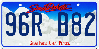 SD license plate 96RB82