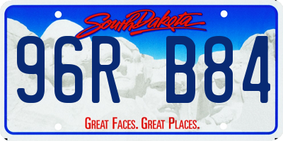 SD license plate 96RB84