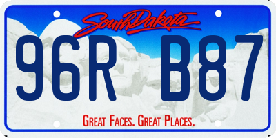 SD license plate 96RB87