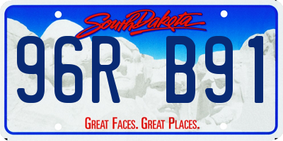 SD license plate 96RB91