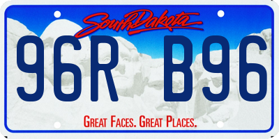 SD license plate 96RB96